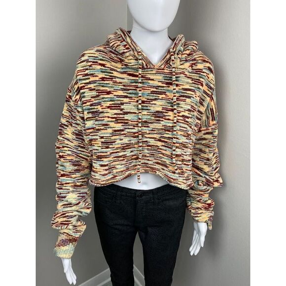 Urban Outfitters Out From Under Jenny Cropped Hoodie Sweatshirt Womens Medium BS - Picture 1 of 8